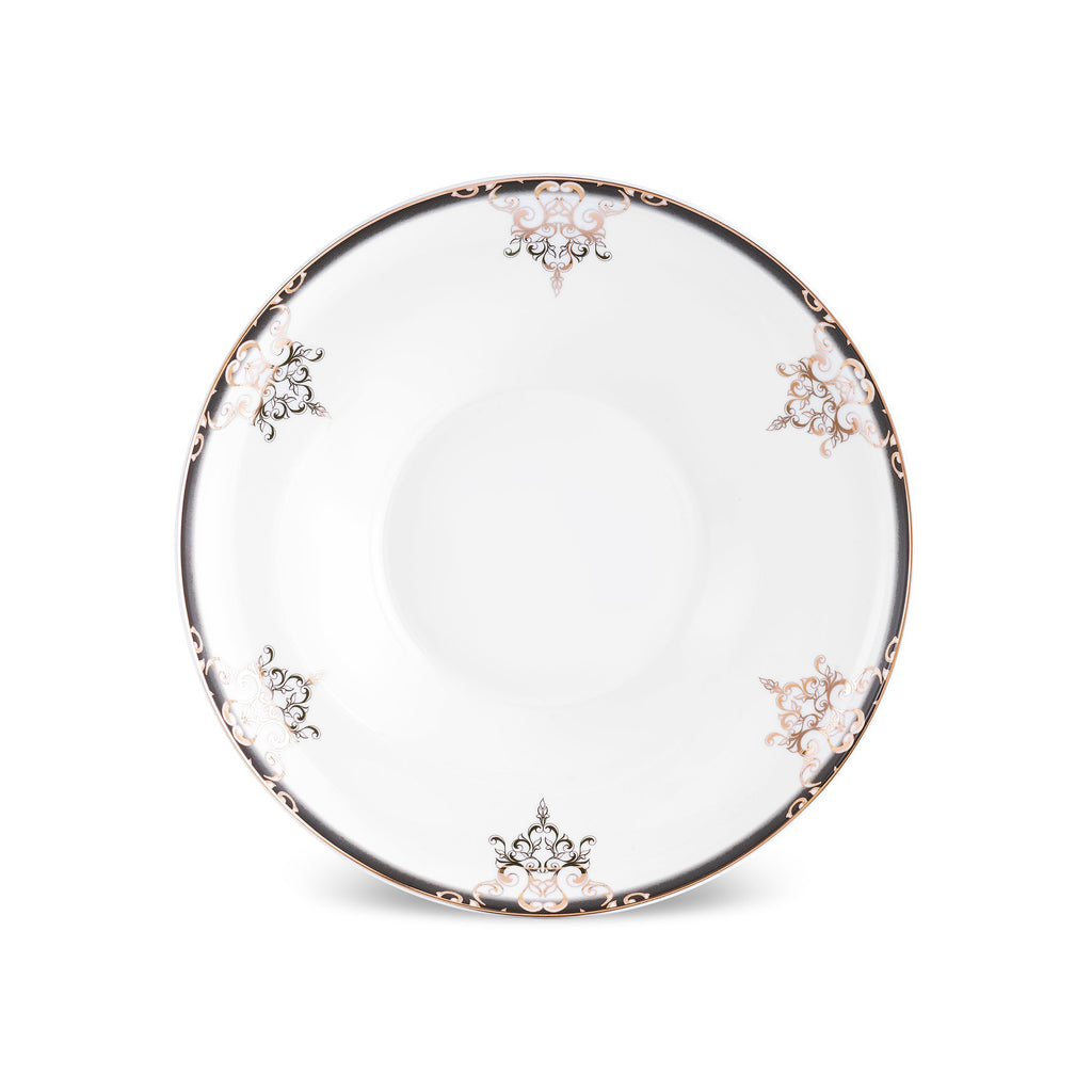 Karaca Stream Bone Andre Service de Table Noir 53 Pièces pour 12 Personnes
