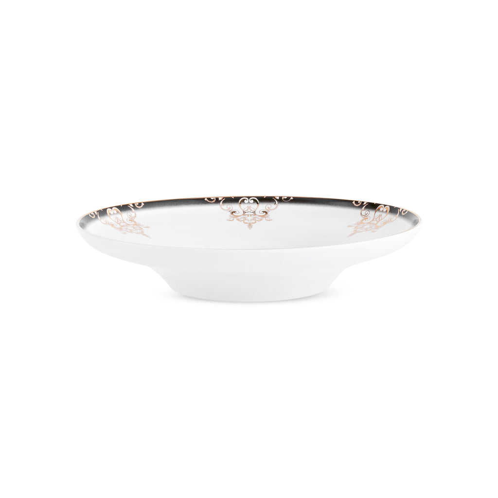 Karaca Stream Bone Andre Service de Table Noir 53 Pièces pour 12 Personnes
