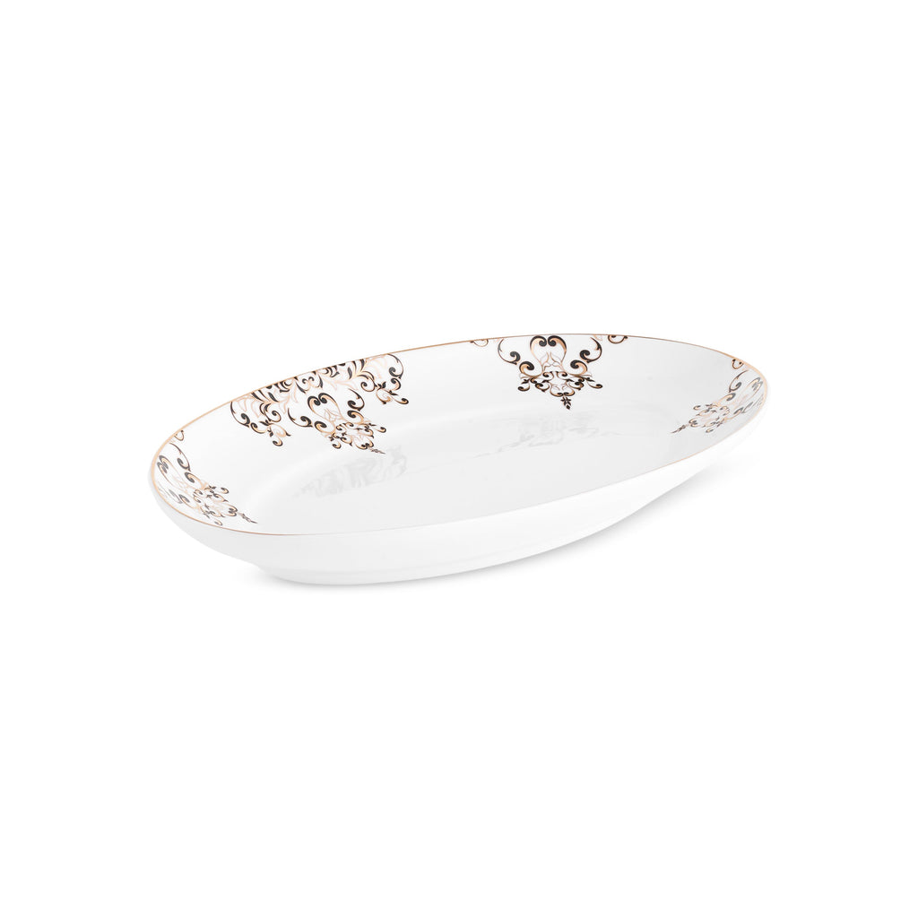 Karaca Stream Bone Andre Service de Table Noir 53 Pièces pour 12 Personnes