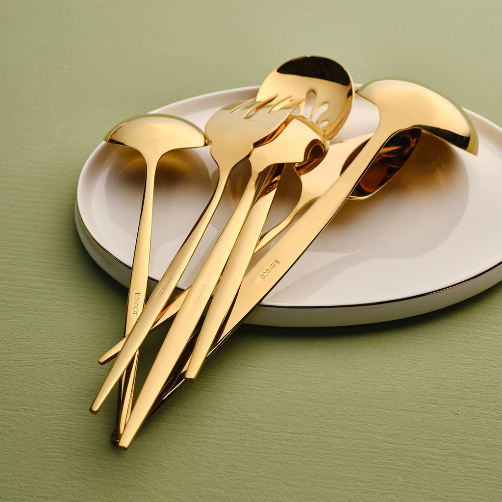 Service Set Karaca Orion Shiny Gold 7 Pièces