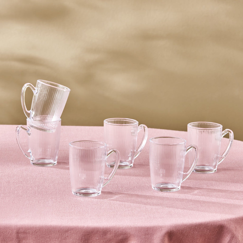 Karaca Edna Service de Tasses à Thé 6 Pièces