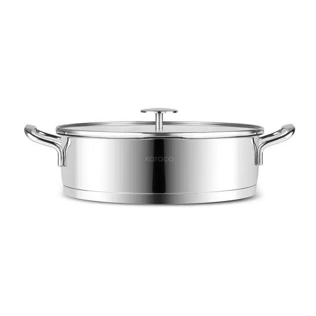 Set de casseroles en acier inoxydable avec passoire Karaca Vapor – 8 pièces