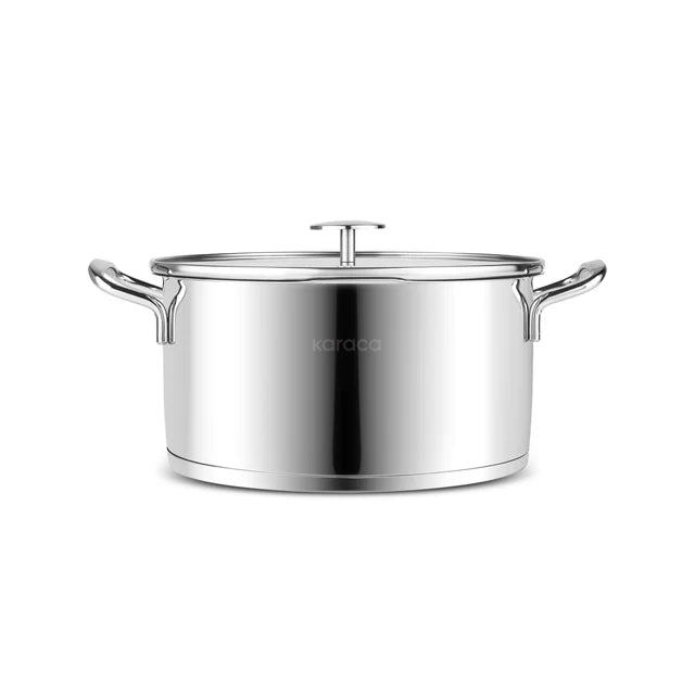 Set de casseroles en acier inoxydable avec passoire Karaca Vapor – 8 pièces