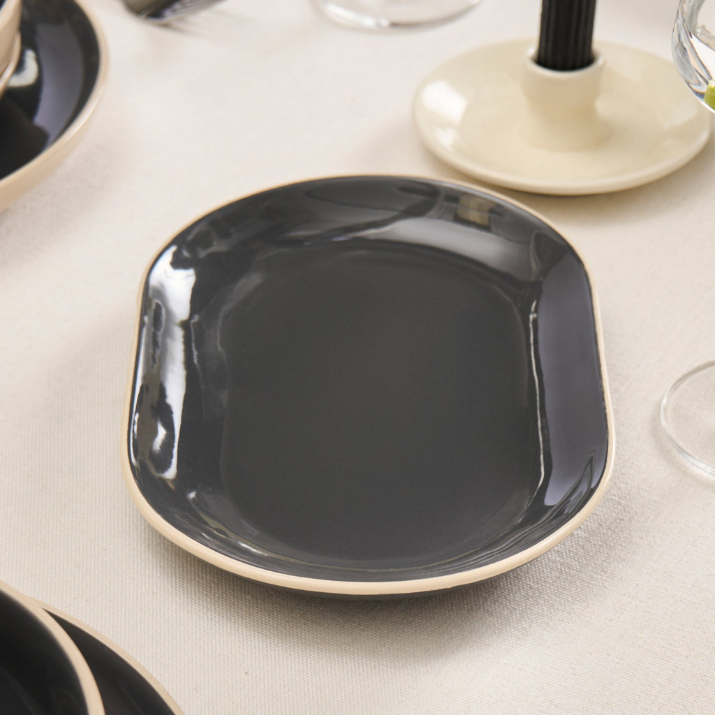 Ensemble De Vaisselle Anthracite Karaca Terra 36 Pièces Pour 8 Personnes