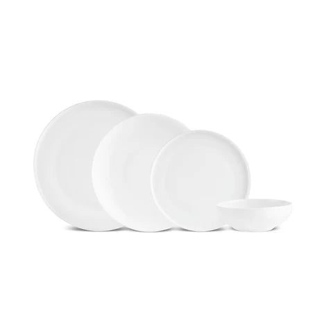 Karaca Streamline New Saturn Service De Table Blanc 24 Pièces, 6 Personnes
