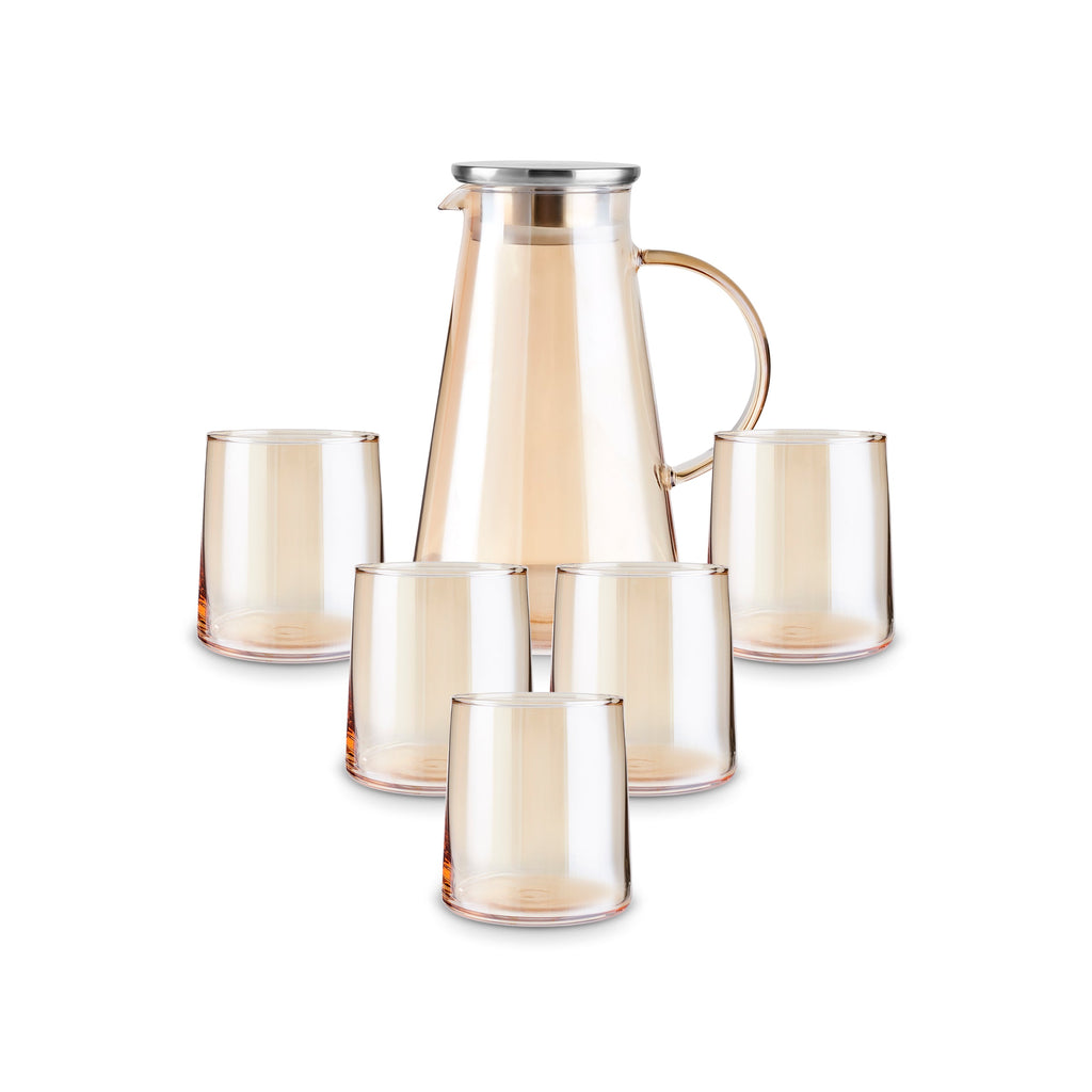 Karaca Serene Ensemble de 7 Verres, Ambre