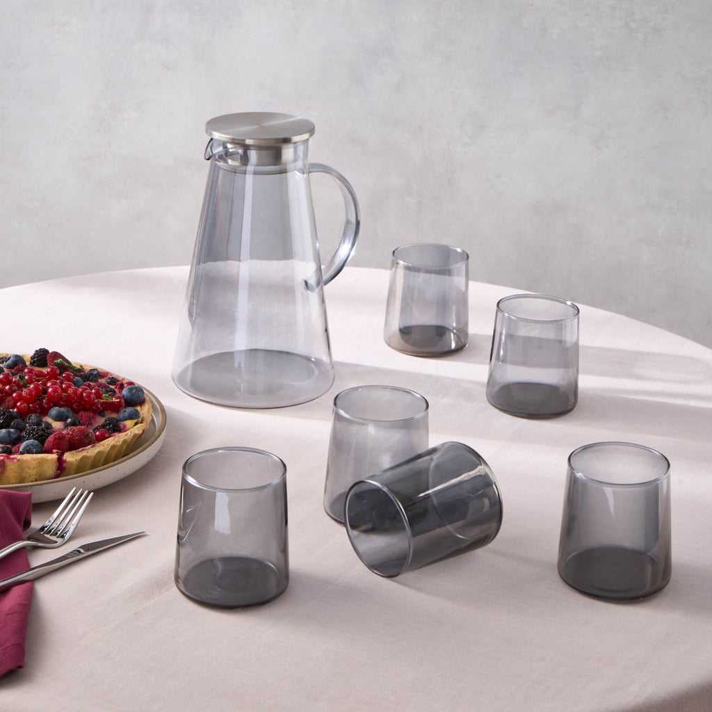 Karaca Serene Ensemble de 7 Verres, Anthracite