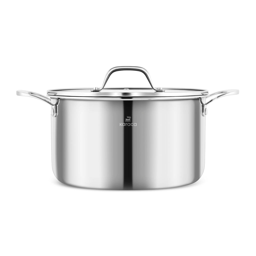 Karaca 3Ply, Batterie de Cuisine à Induction 7 pièces, Argentée