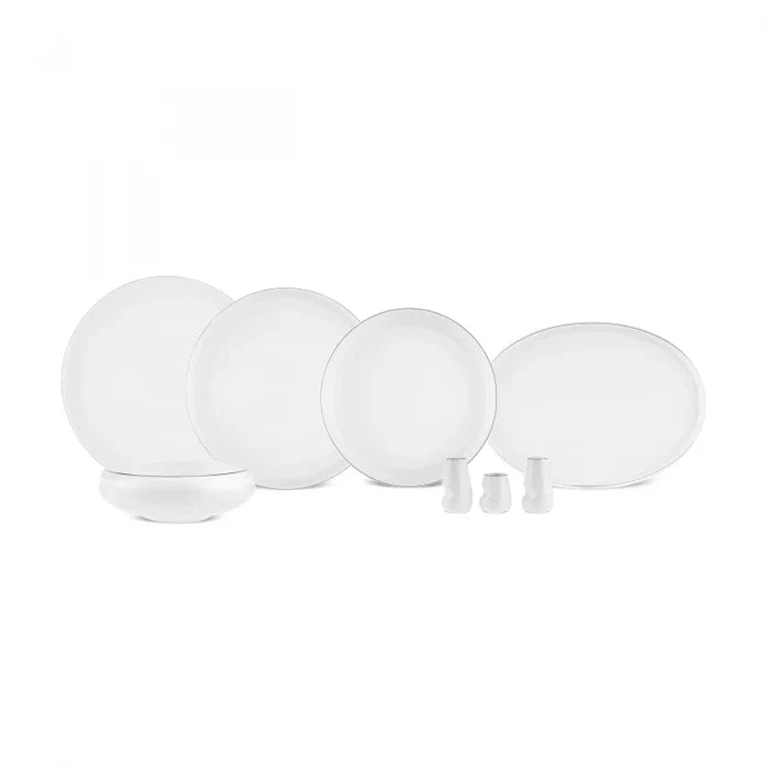 Karaca Stream Bone Sunset Platine Service de Table 53 Pièces pour 12 Personnes