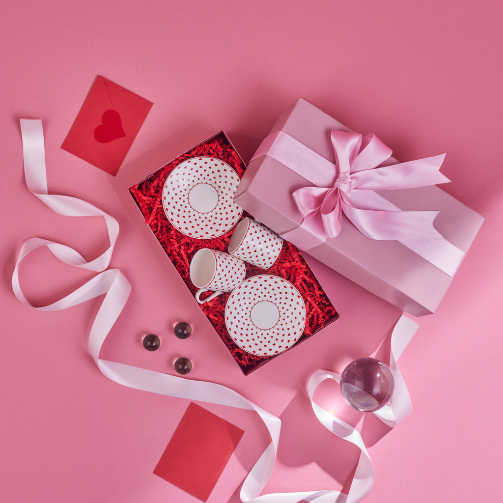 Karaca Sweet Love Coffee Cup Set for 2 Persons – 90 ml