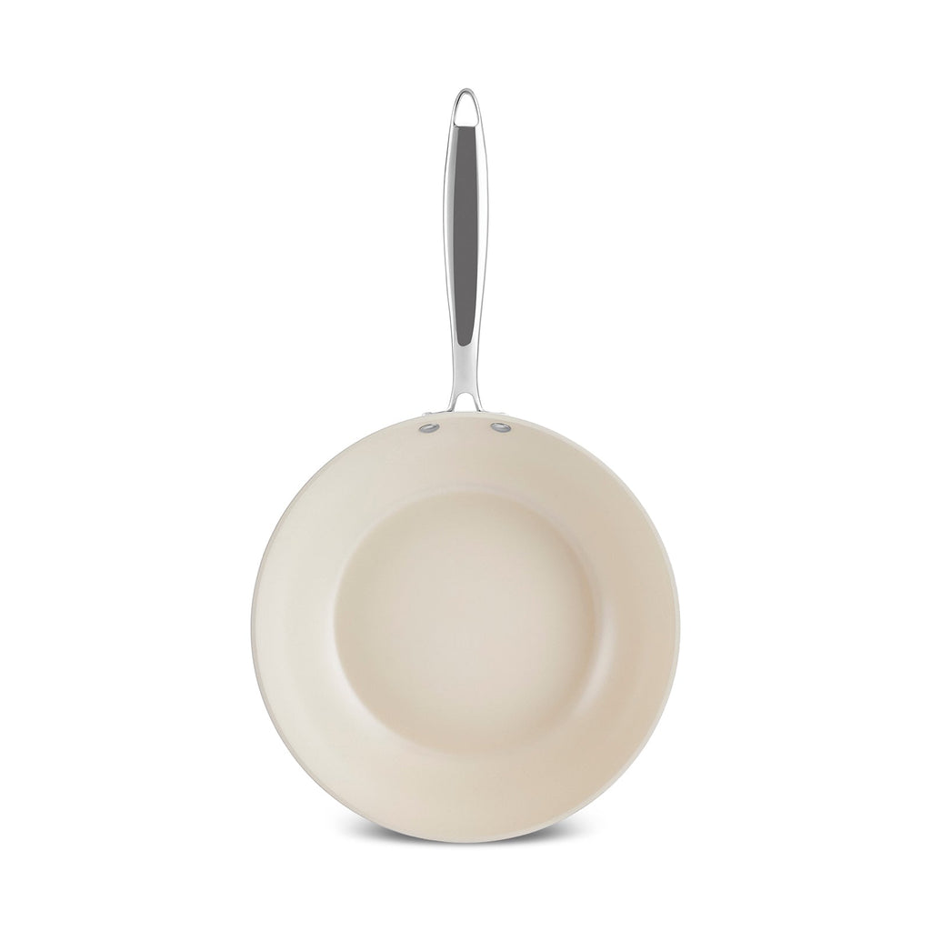 Karaca Swiss Crystal Almond Cream – Wok avec manche 28 cm