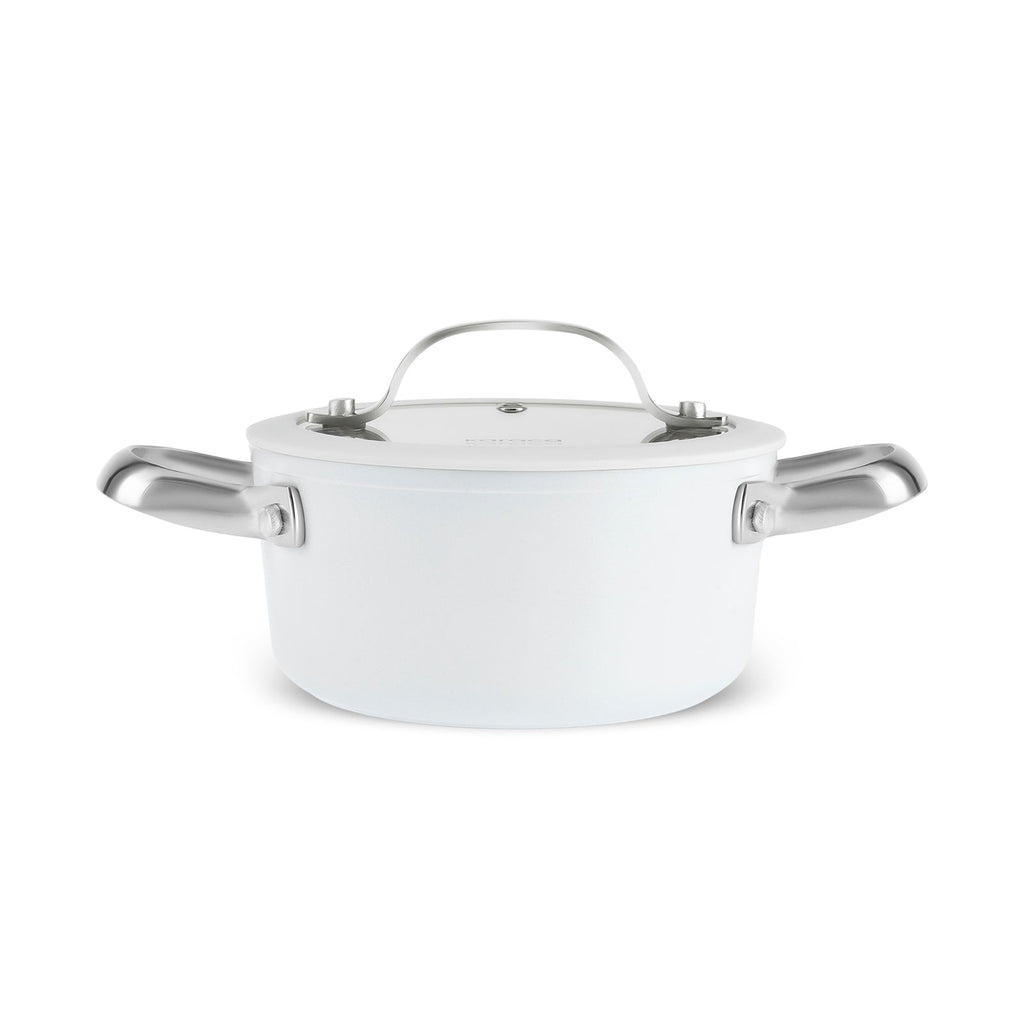 Karaca Swiss Crystal Almond Cream, Casserole avec Manche en Acier, 14cm
