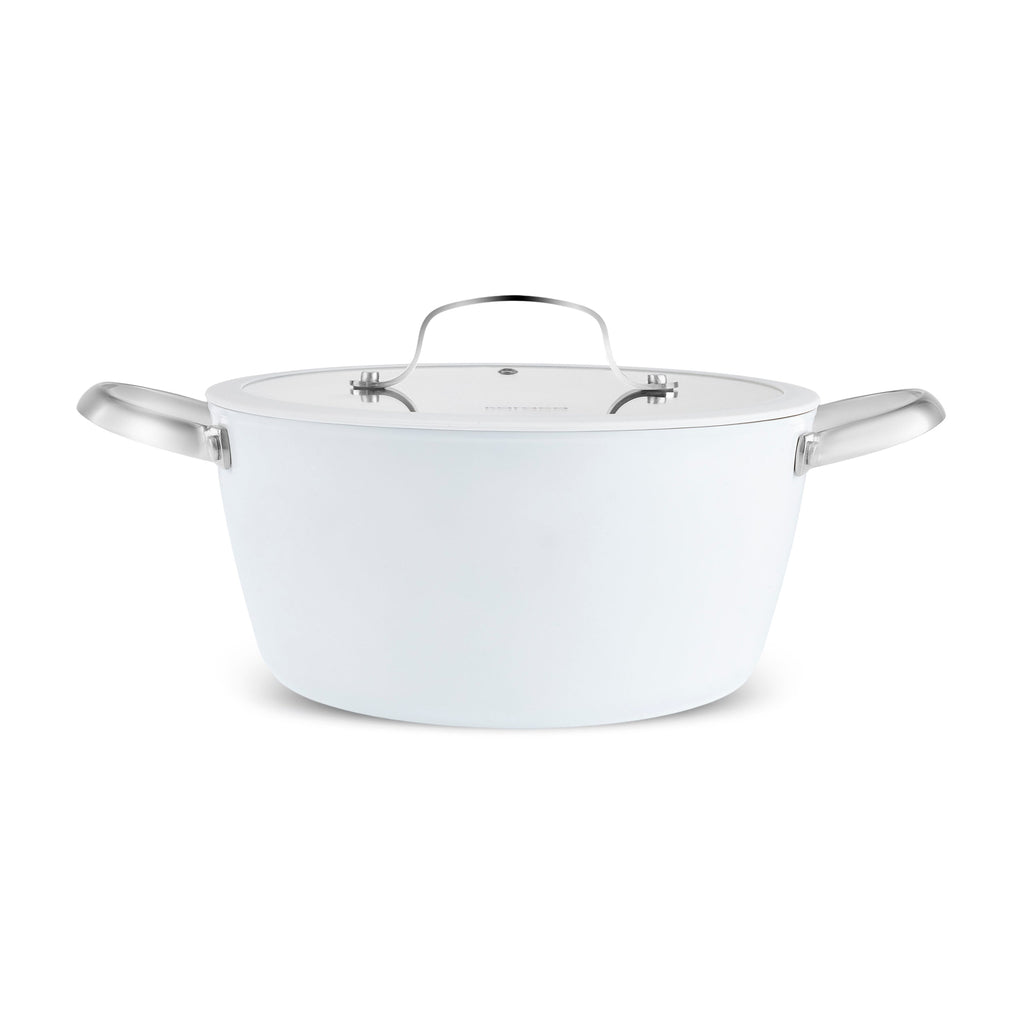Karaca Swiss Crystal Almond Cream, Casserole avec Manche en Acier, 24cm