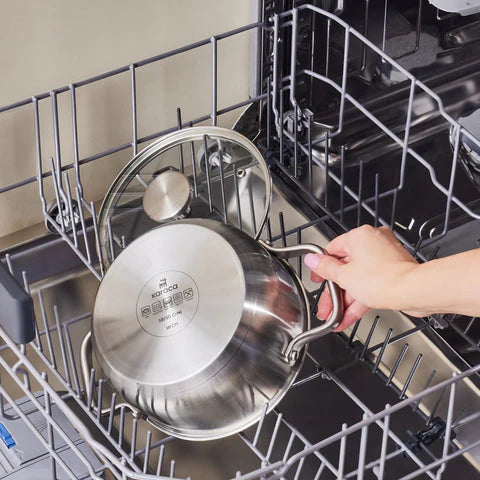 Casserole à induction en acier inoxydable Karaca Elite avec couvercle, 18 cm, argent