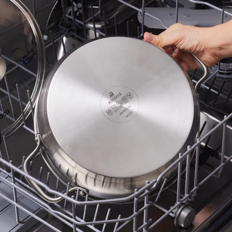 Karaca Elite – Casserole plate en acier inoxydable 26 cm, 3,4 L