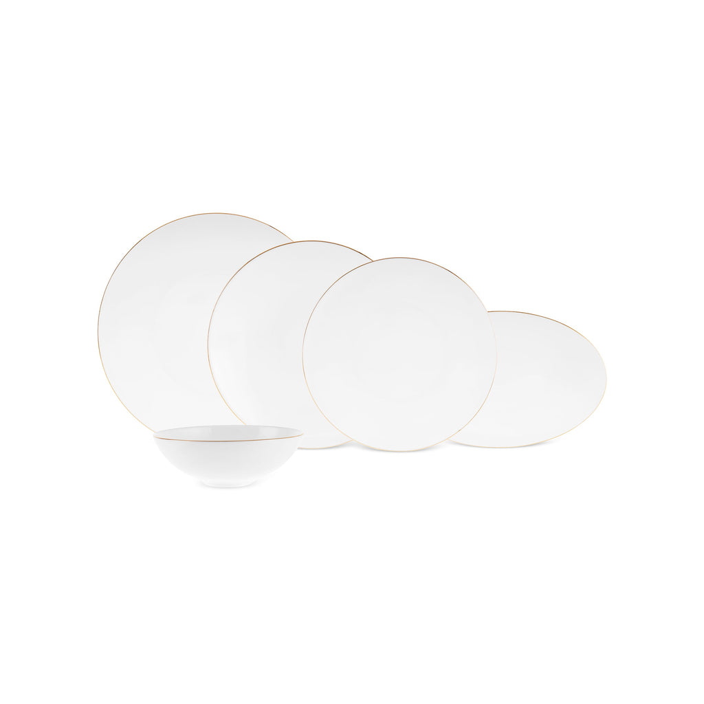 Karaca Fine Pearl Extra Chanak 55 pièces Service de table pour 12 personnes Or