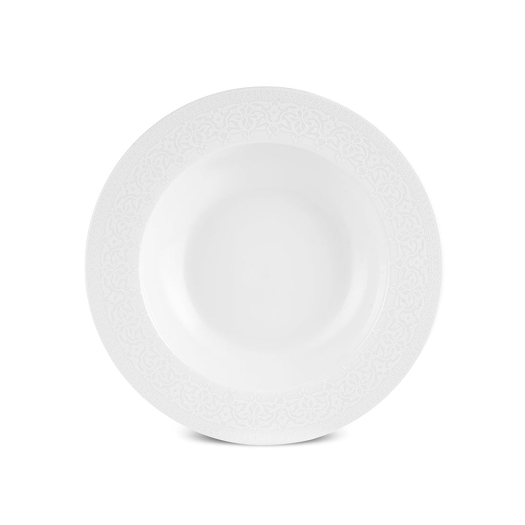 Karaca New Dome Service de vaisselle 24 pièces pour 6 personnes, Blanc