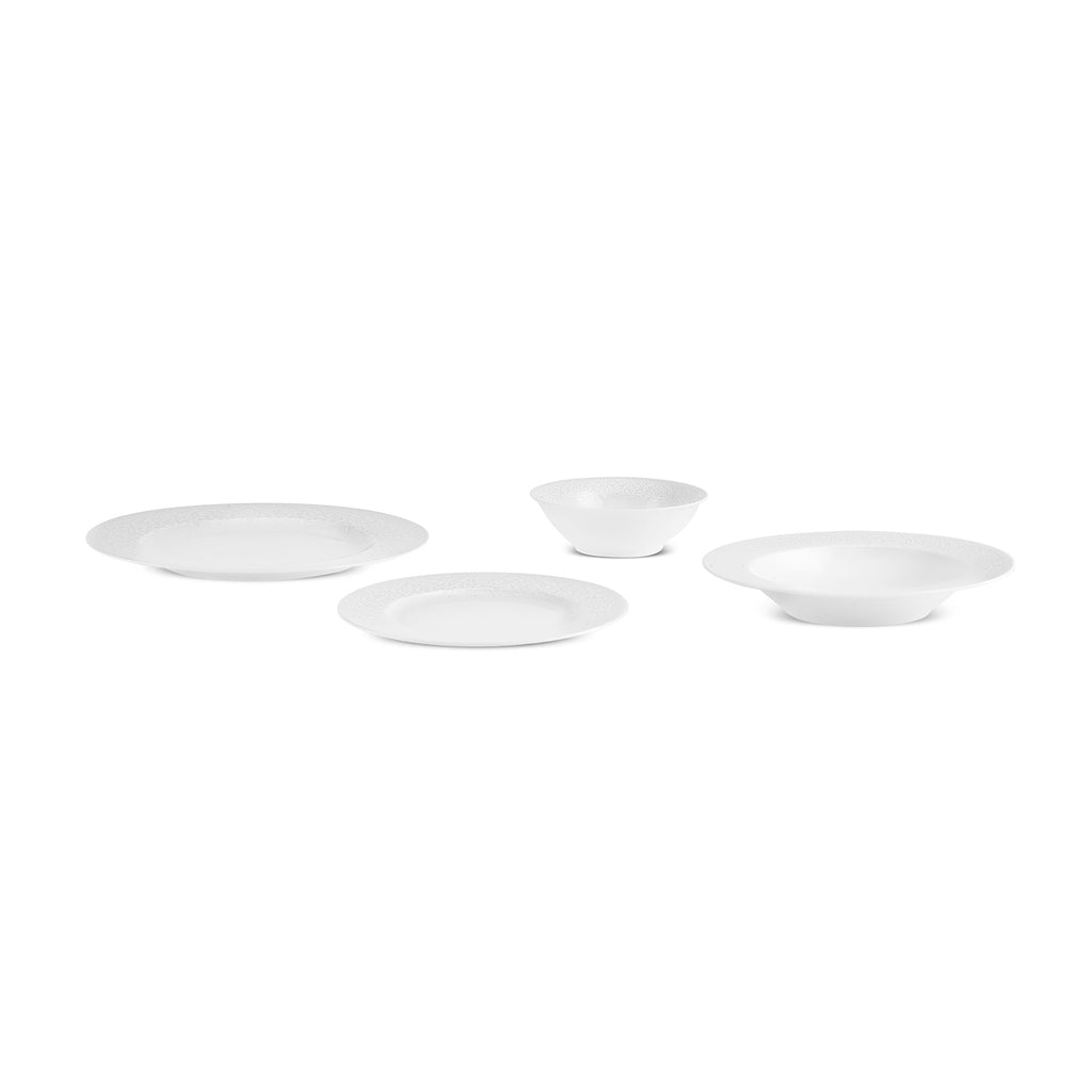 Karaca New Dome Service de vaisselle 24 pièces pour 6 personnes, Blanc