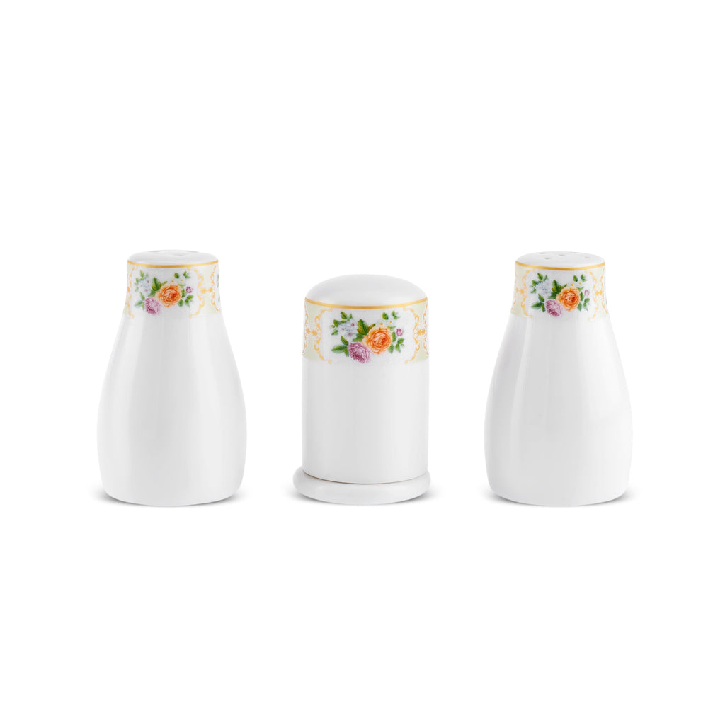 Karaca Forever Bone Britrose Service de Table 53 Pièces pour 12 Personnes