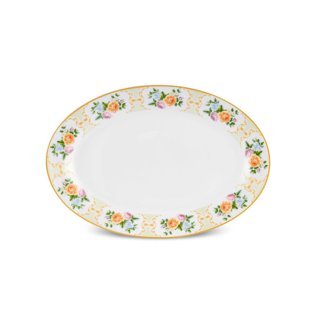 Karaca Forever Bone Britrose Service de Table 53 Pièces pour 12 Personnes