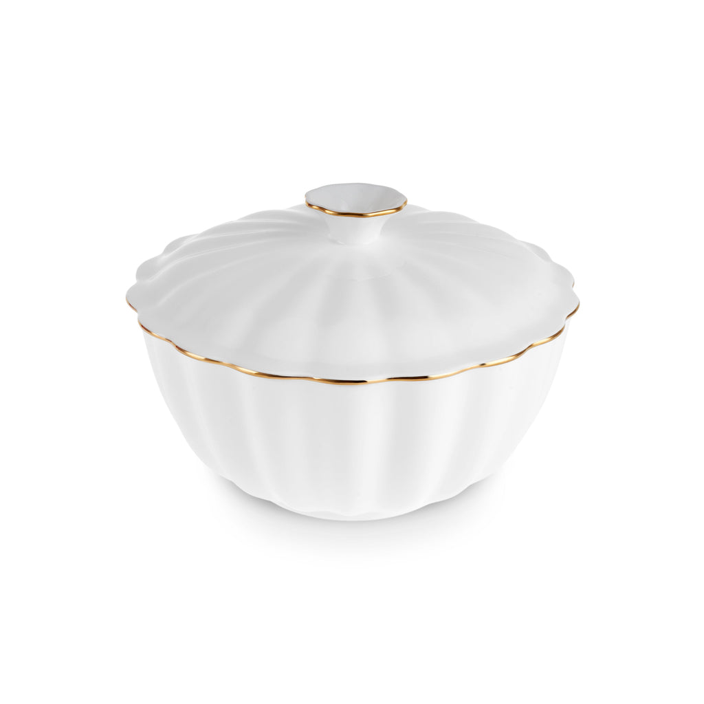 Karaca Fine Pearl Extra Shell Service de Table 55 pièces pour 12 personnes Or