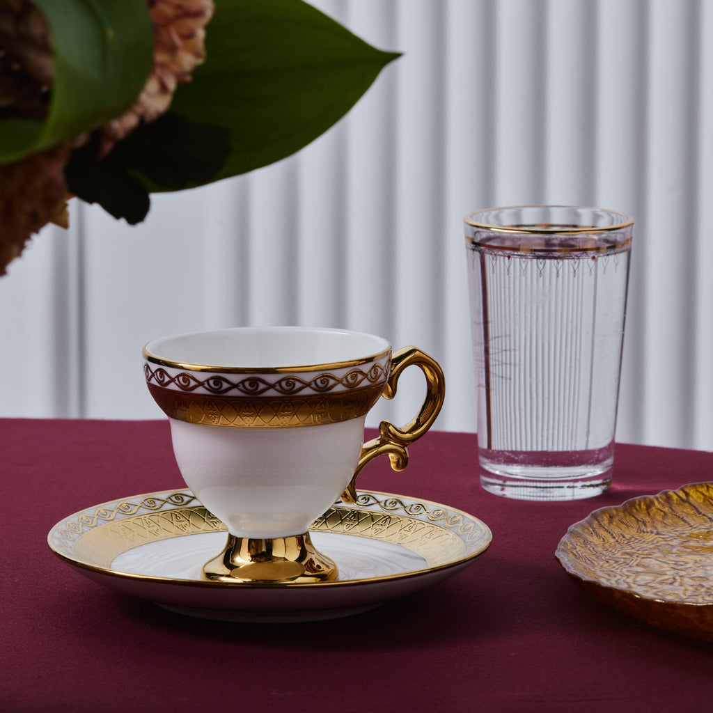 Ensemble de Tasses à Café Karaca Hürrem pour 6 Personnes, 90 ml