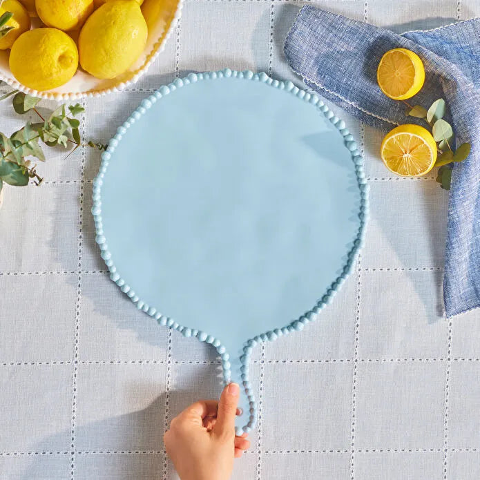 Assiette à Fromage Ronde Karaca Perla en Mélamine, 42 cm, Bleu