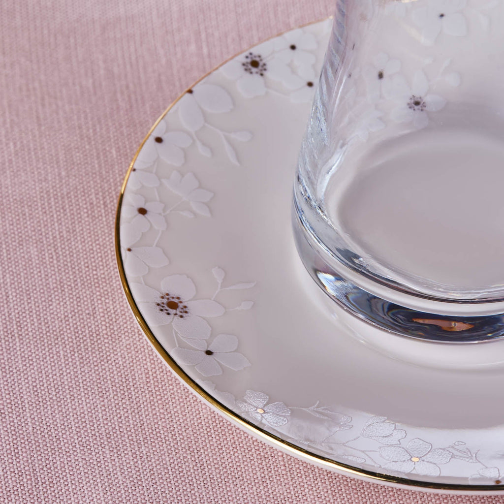 Karaca Fleur Service à thé 12 pièces pour 6 personnes