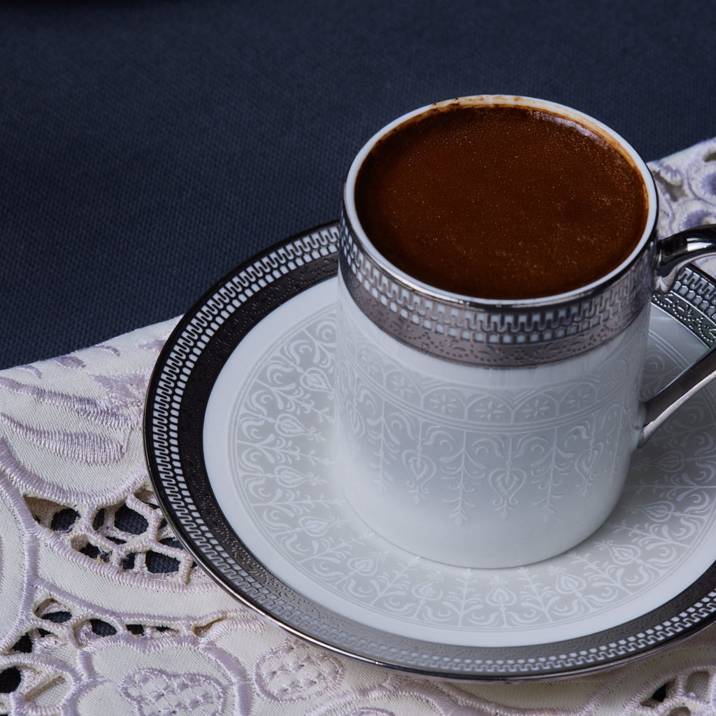 Ensemble de Tasses à Café Karaca Royal Bone Kate pour 6 Personnes, 90 ml
