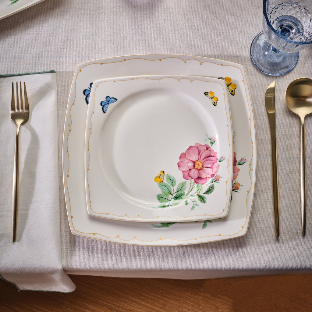Service de table Karaca Square Bone Velora 53 pièces pour 12 personnes