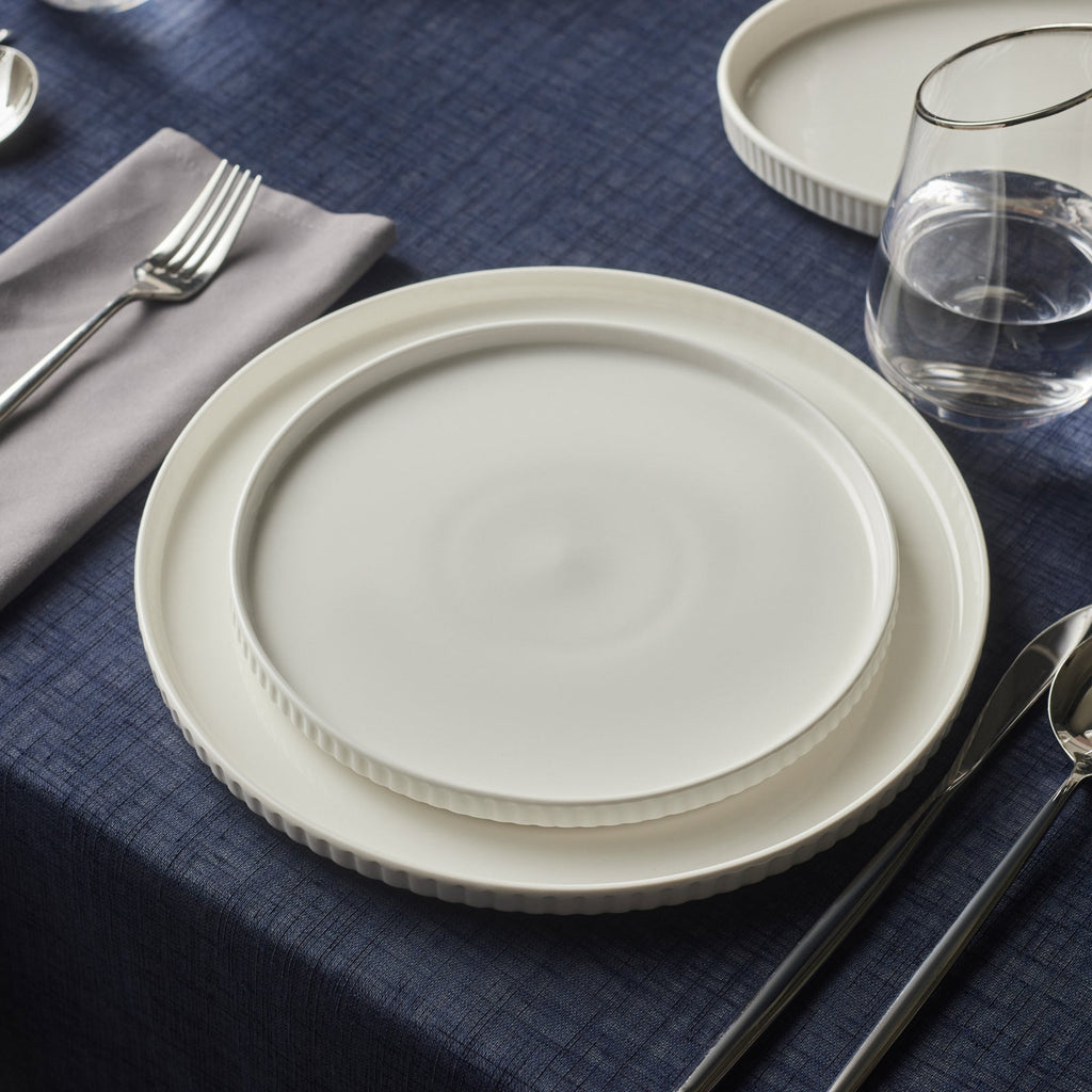 Karaca Forever Bone Pablito Service De Table 53 Pièces Pour 12 Personnes, Blanc