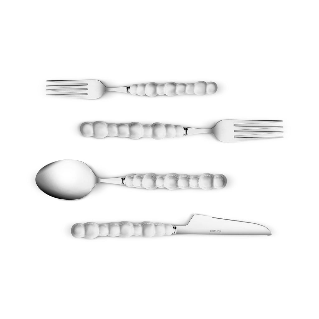 Karaca Pearl Service De Couverts 24 Pièces Pour 6 Personnes, Argent