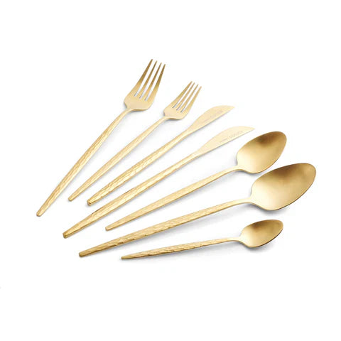 Service de couverts Karaca Callisto pour 12 personnes, 84 pièces, Or