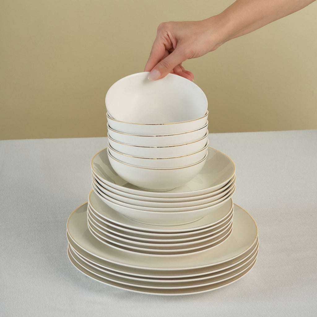 Karaca Donatella Service De Table 70 Pièces Pour 12 Personnes – New Bone