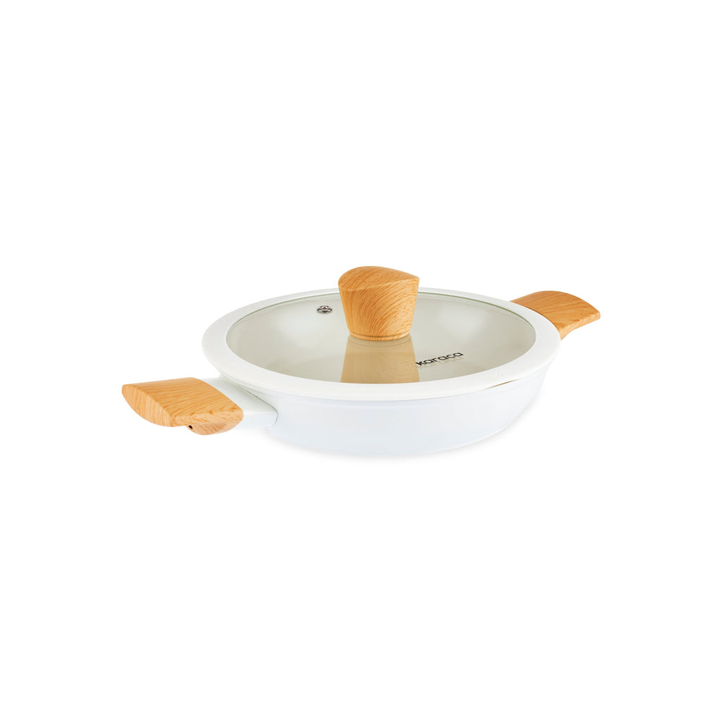 Karaca Swiss Crystal Almond, Set de 6 Casseroles Basses, Induction
