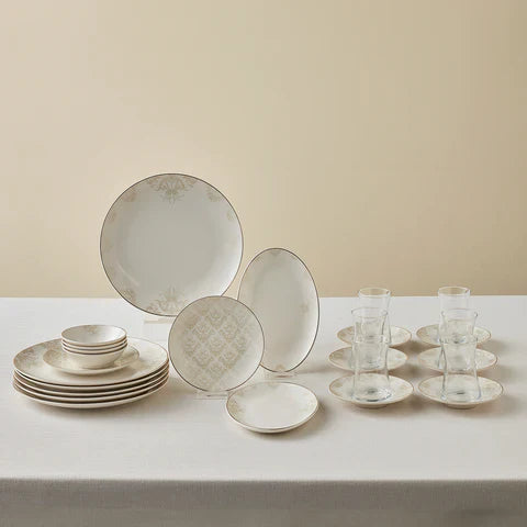 Karaca Siena Ensemble De Petit-Déjeuner 20 Pièces, Blanc