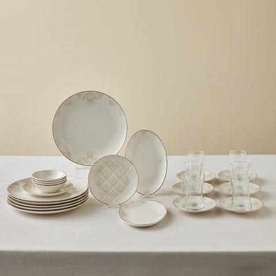 Karaca Siena Ensemble De Petit-Déjeuner 20 Pièces, Blanc