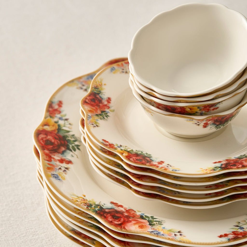 Karaca Forever Bone Amarose Service De Petit-déjeuner 26 Pièces