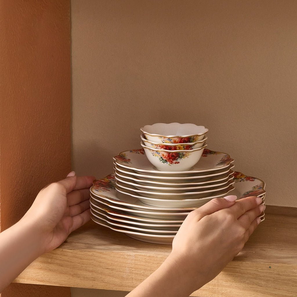 Karaca Forever Bone Amarose Service De Petit-déjeuner 26 Pièces