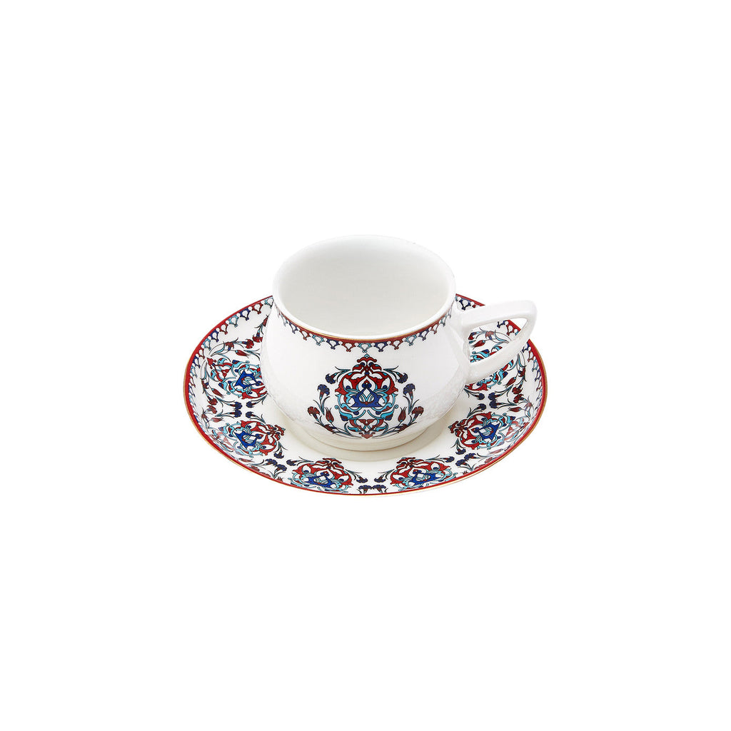 Coffret de tasses à café Karaca Nakkaş pour 6 personnes, 100 ml