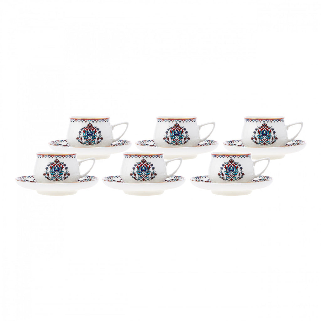 Coffret de tasses à café Karaca Nakkaş pour 6 personnes, 100 ml