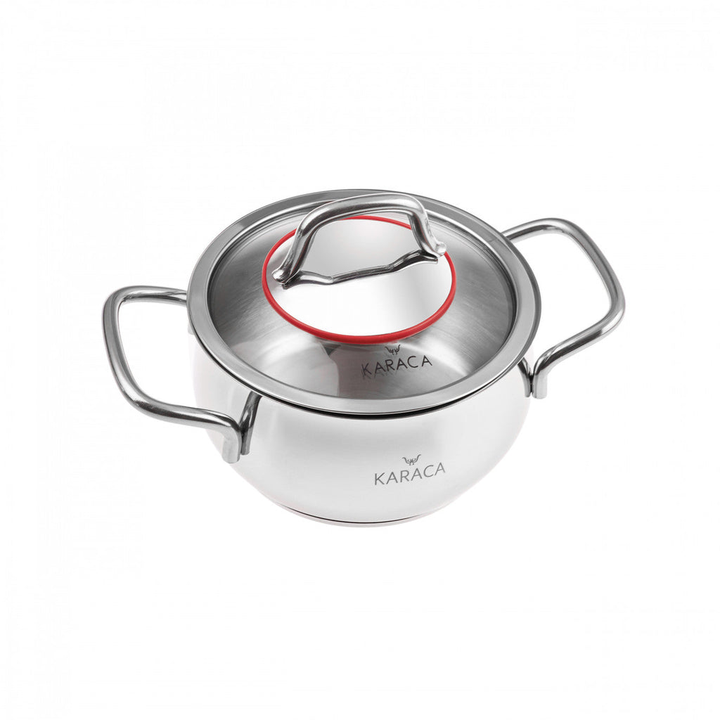 Batterie de cuisine Karaca Emirgan avec la base d’induction en acier, 6 pièces, taille moyenne