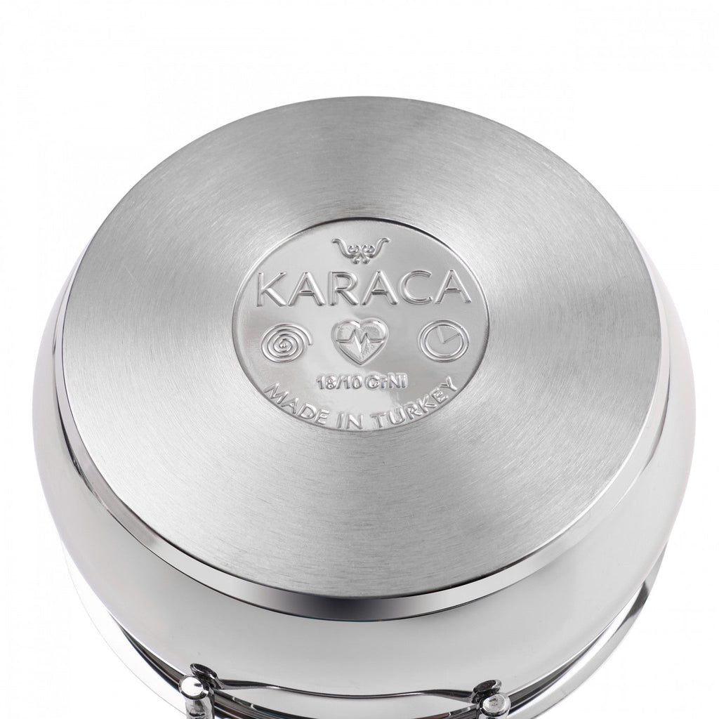 Batterie de cuisine Karaca Emirgan avec la base d’induction en acier, 6 pièces, taille moyenne