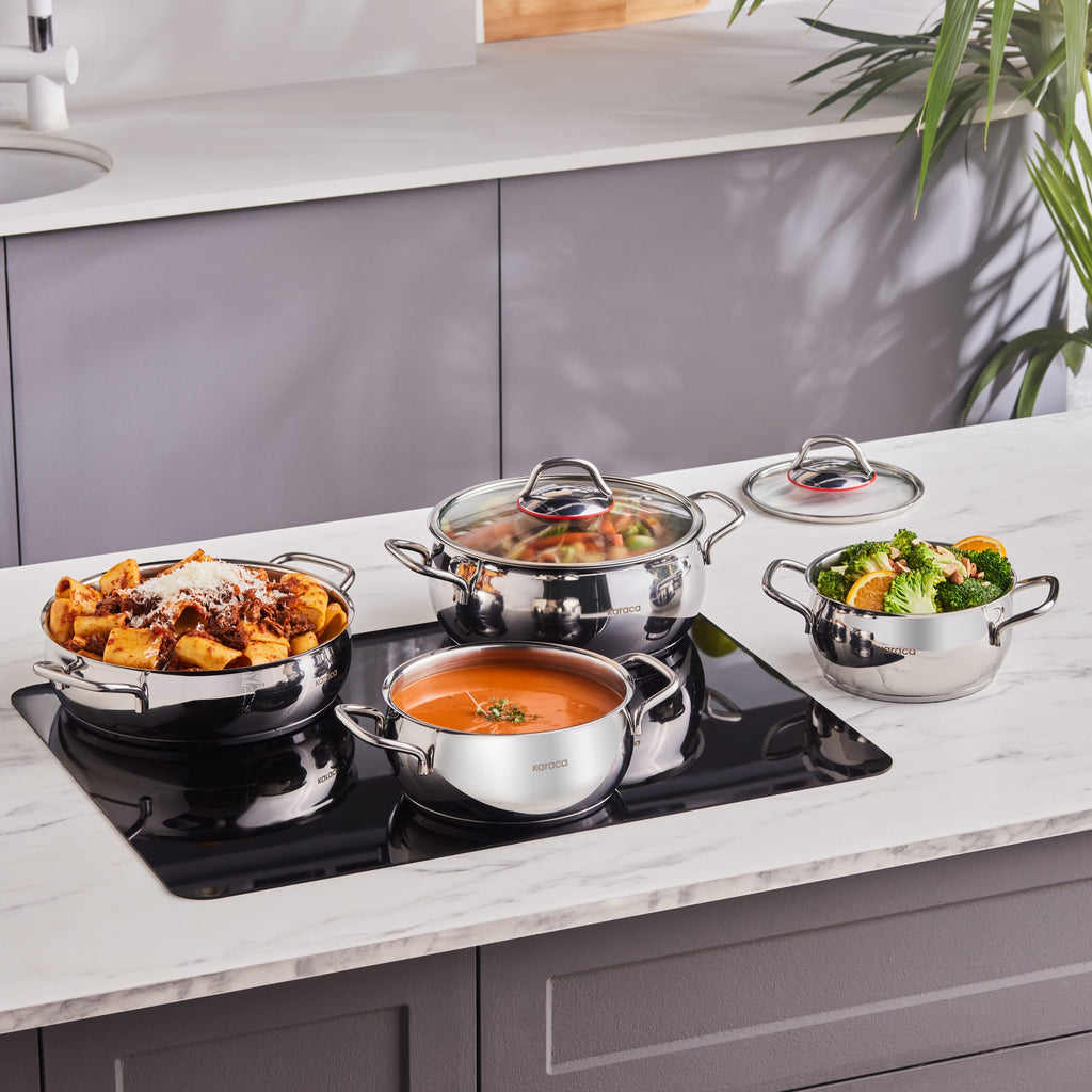 Batterie de cuisine Karaca Emirgan en acier, 8 pièces