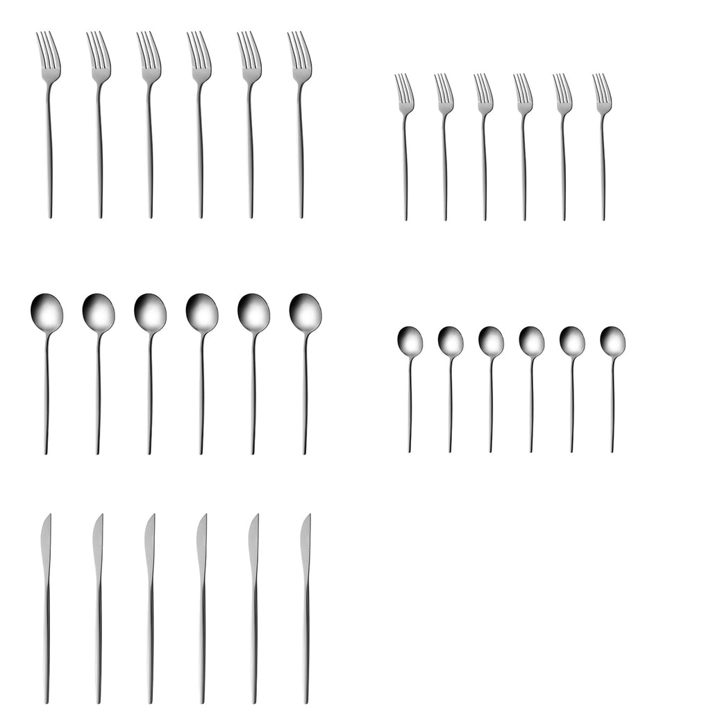Set de Couverts Karaca Orion Platin 30 Pièces Pour 6 Personnes