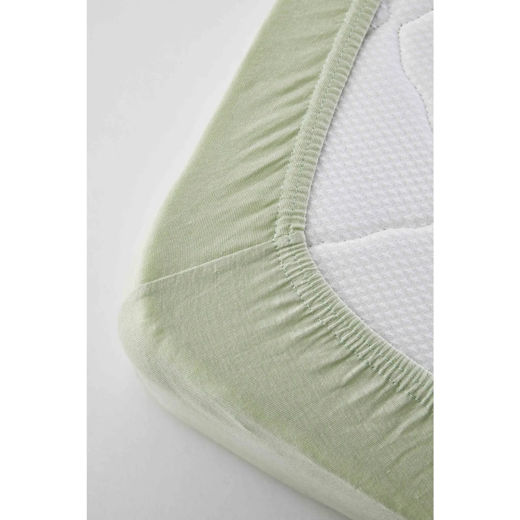 Draps-housses Karaca Home Jersey, vert olive, 100 x 200 cm, certifié Oeko-Tex