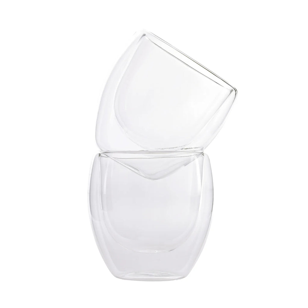 Coffret de tasses à cappuccino Karaca à double paroi en verre borosilicate pour 2 personnes