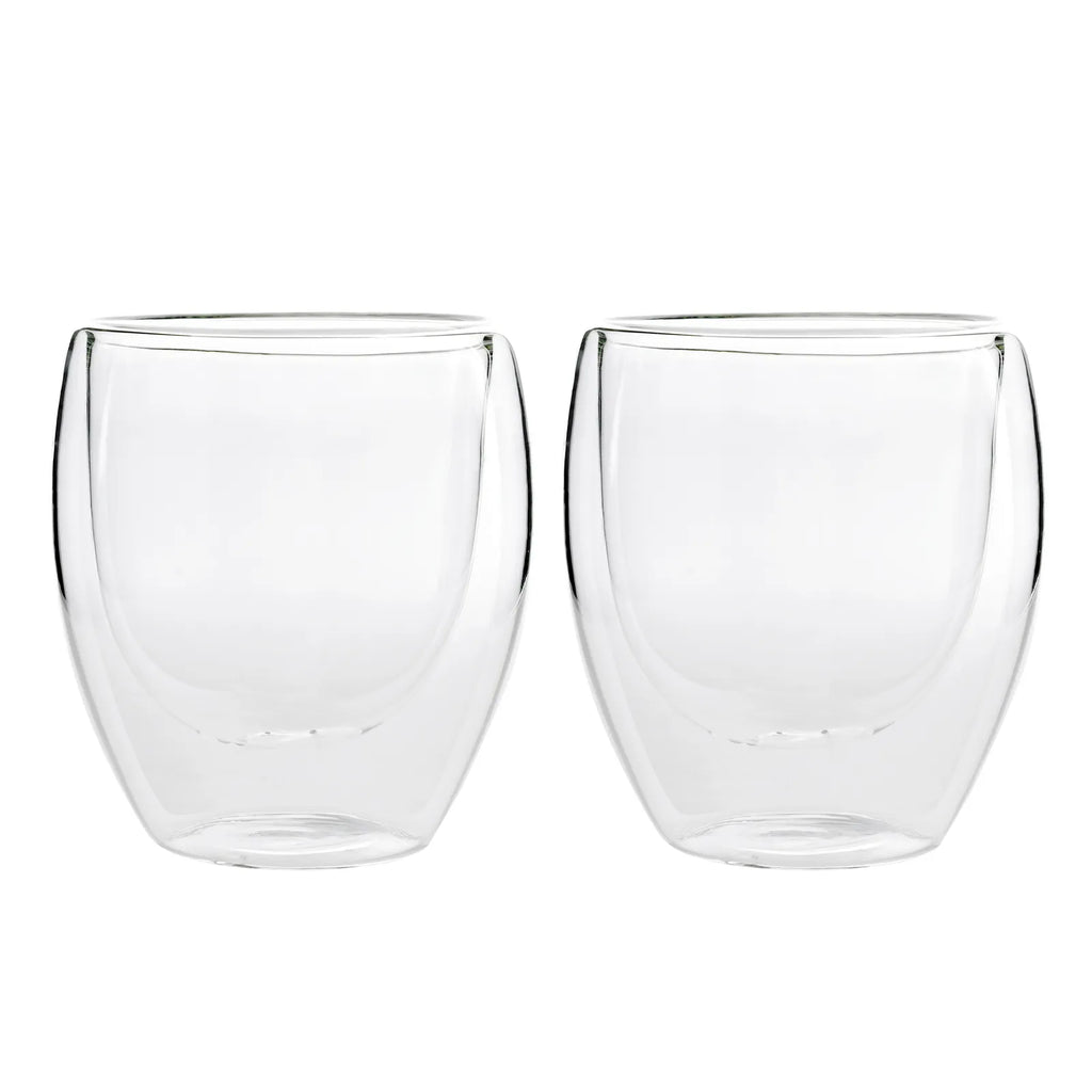 Coffret de tasses à latte Karaca à double paroi en verre borosilicate pour 2 personnes, 350 ml