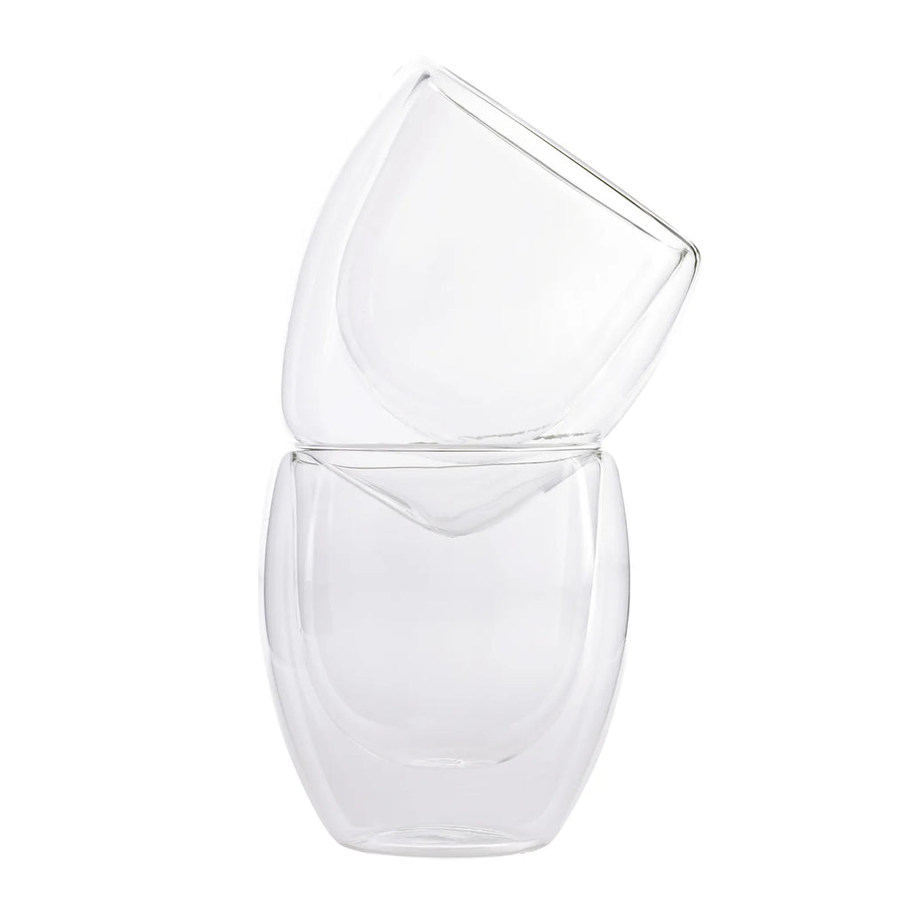 Coffret de tasses à latte Karaca à double paroi en verre borosilicate pour 2 personnes, 350 ml