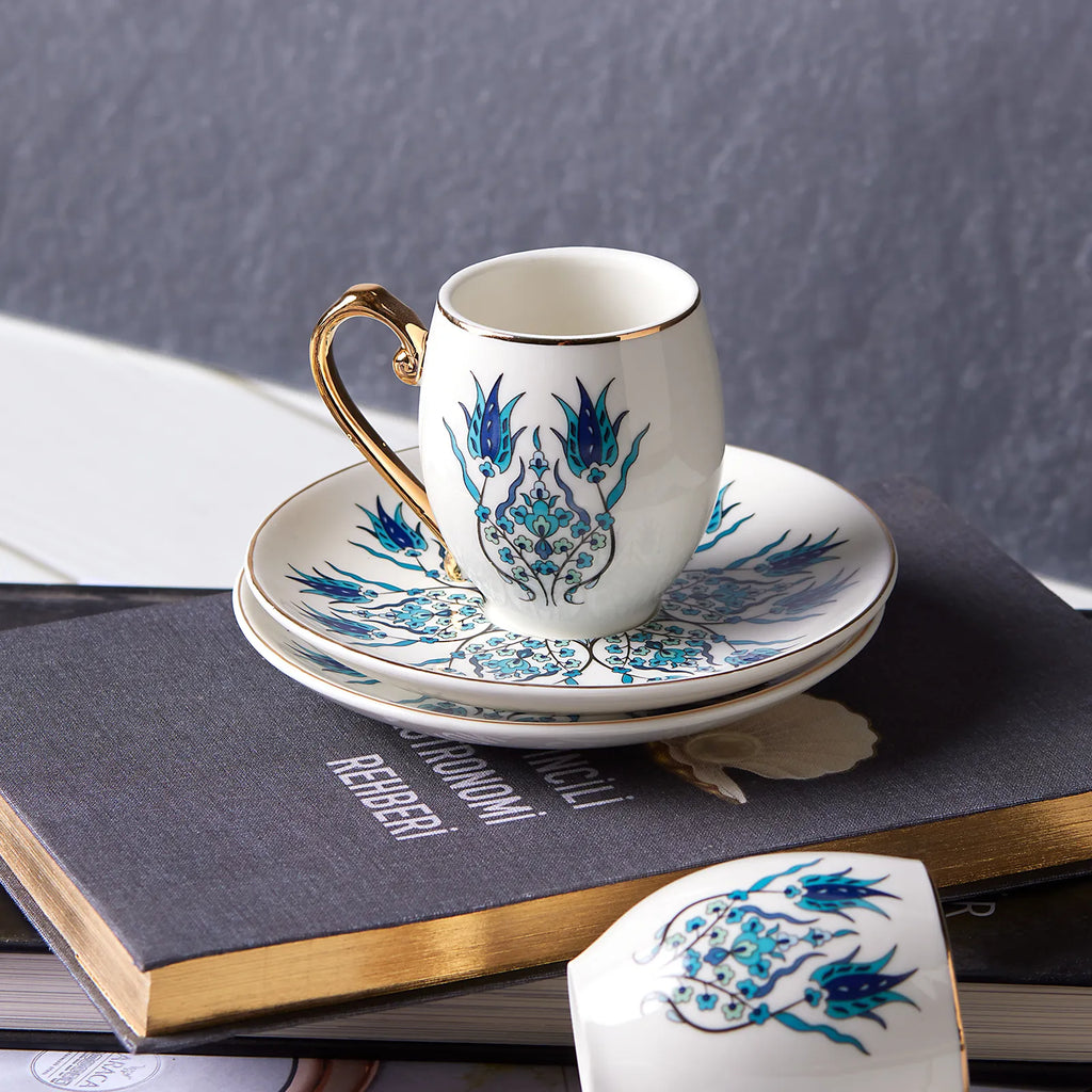 Coffret de tasses à café Karaca İznik pour 6 personnes, 80 ml